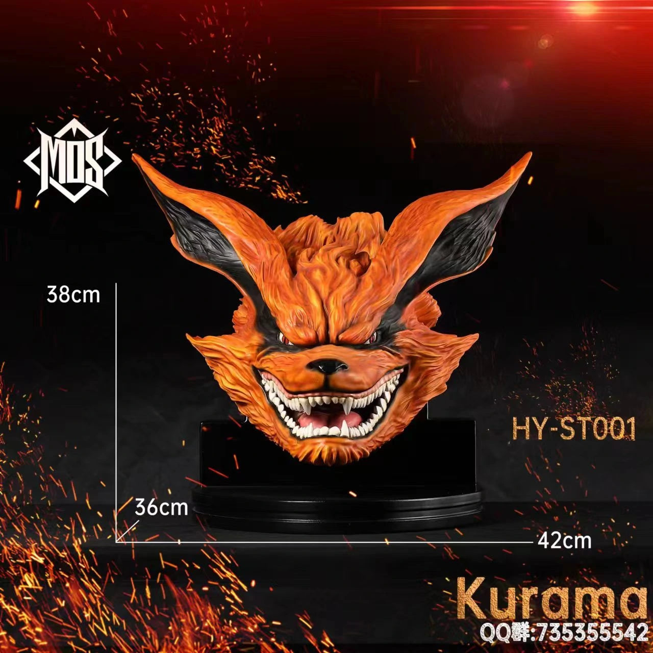 Preventa Resina Kurama Figura Naruto MOS Estudio