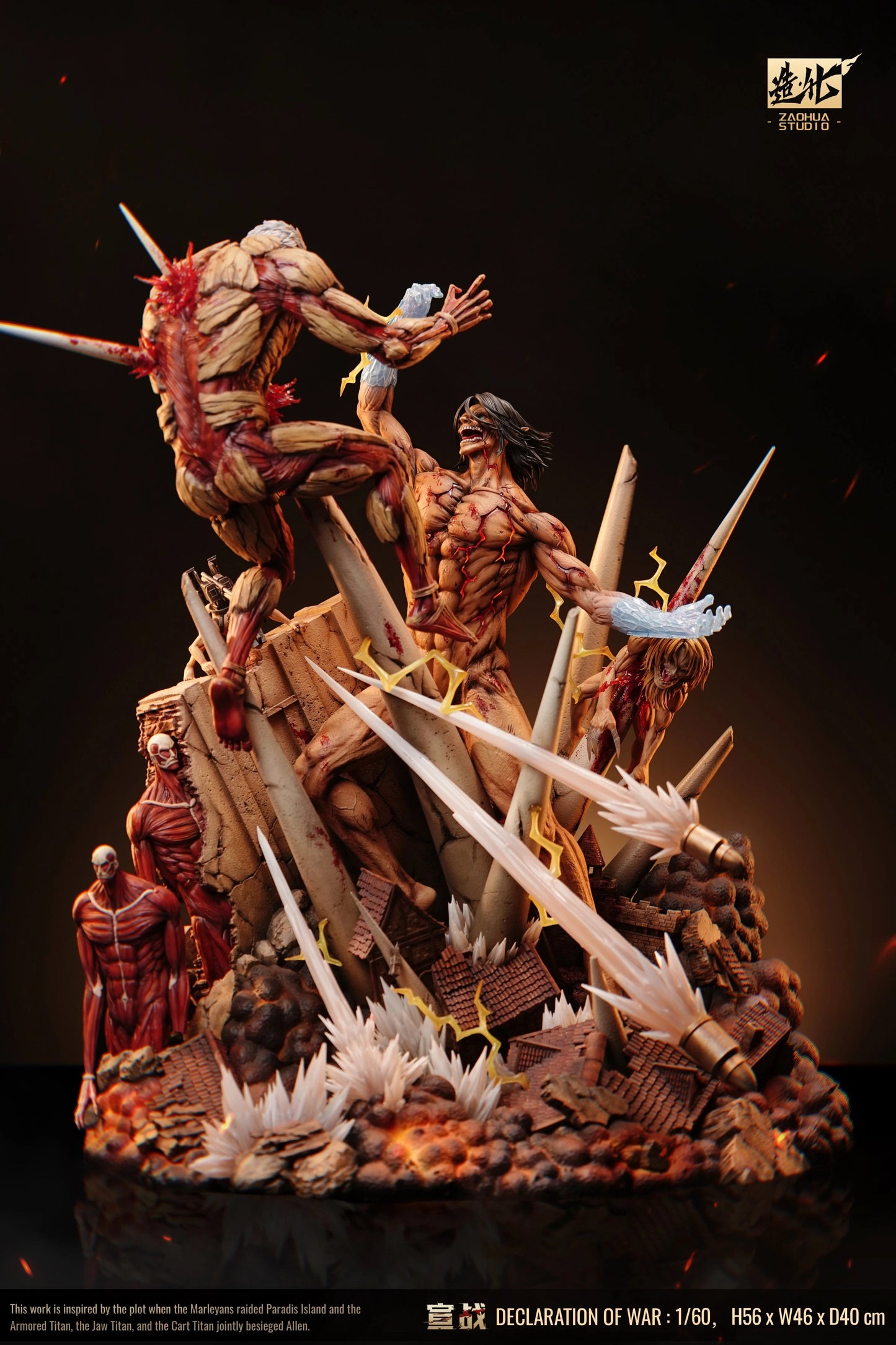 Preventa Resina Titan de Ataque vs Titan de Armadura Figura Attack On Titan ZaoHua Estudio