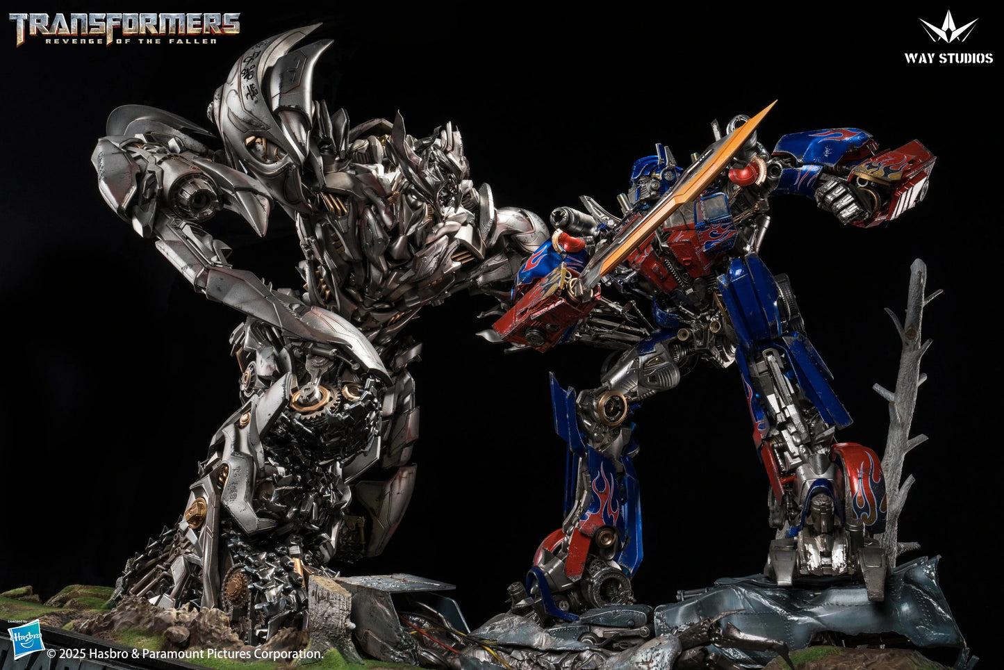 Preventa Resina Optimus Prime vs Megatron Figura Transformers: La venganza de los caídos Way (Licencia) Estudio