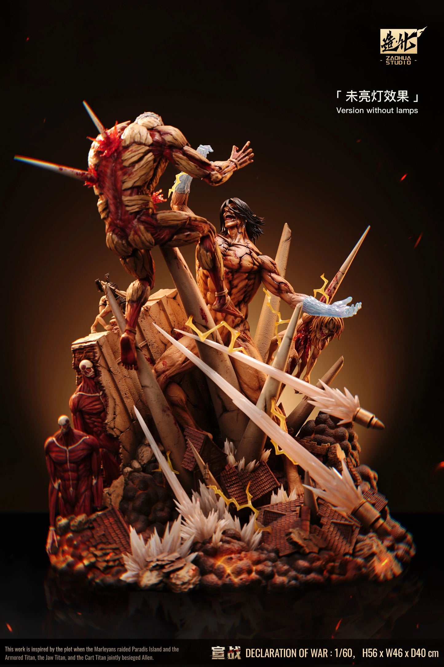 Preventa Resina Titan de Ataque vs Titan de Armadura Figura Attack On Titan ZaoHua Estudio