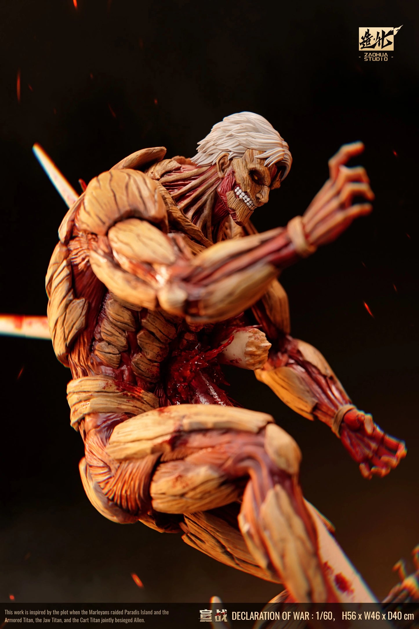 Preventa Resina Titan de Ataque vs Titan de Armadura Figura Attack On Titan ZaoHua Estudio