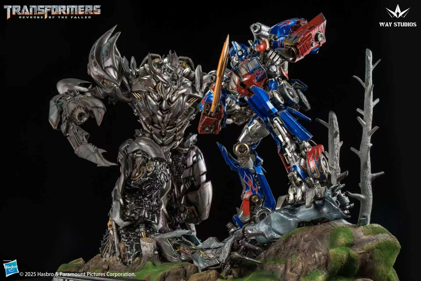 Preventa Resina Optimus Prime vs Megatron Figura Transformers: La venganza de los caídos Way (Licencia) Estudio