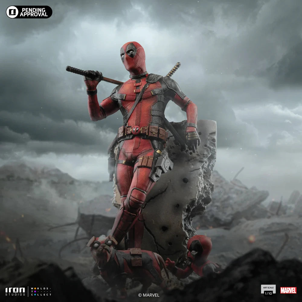 Preventa Resina Deadpool Figura Deadpool & Wolverine Iron (Licencia) Estudio