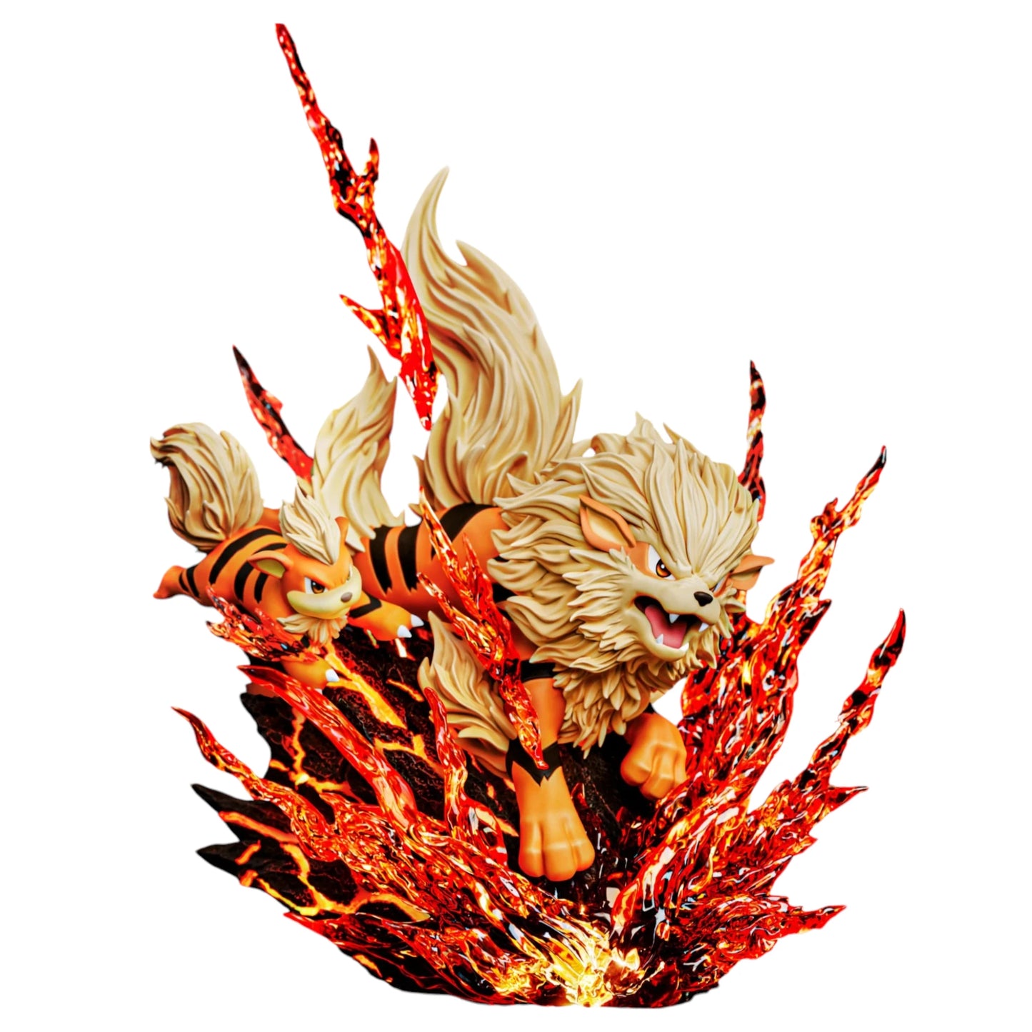 Preventa Resina Arcanine Figura Pokemon Black  Rose Estudio