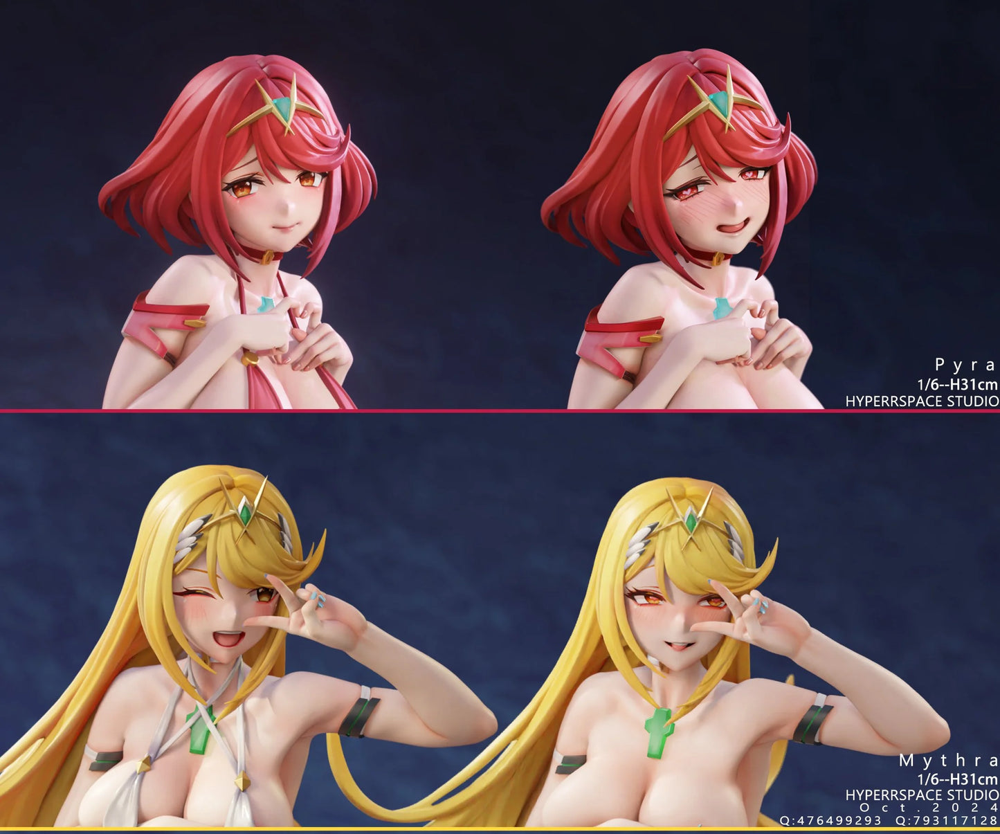 Preventa Resina Mythra & Pyra Figura Xenoblade Chronicles Hyperspace Estudio