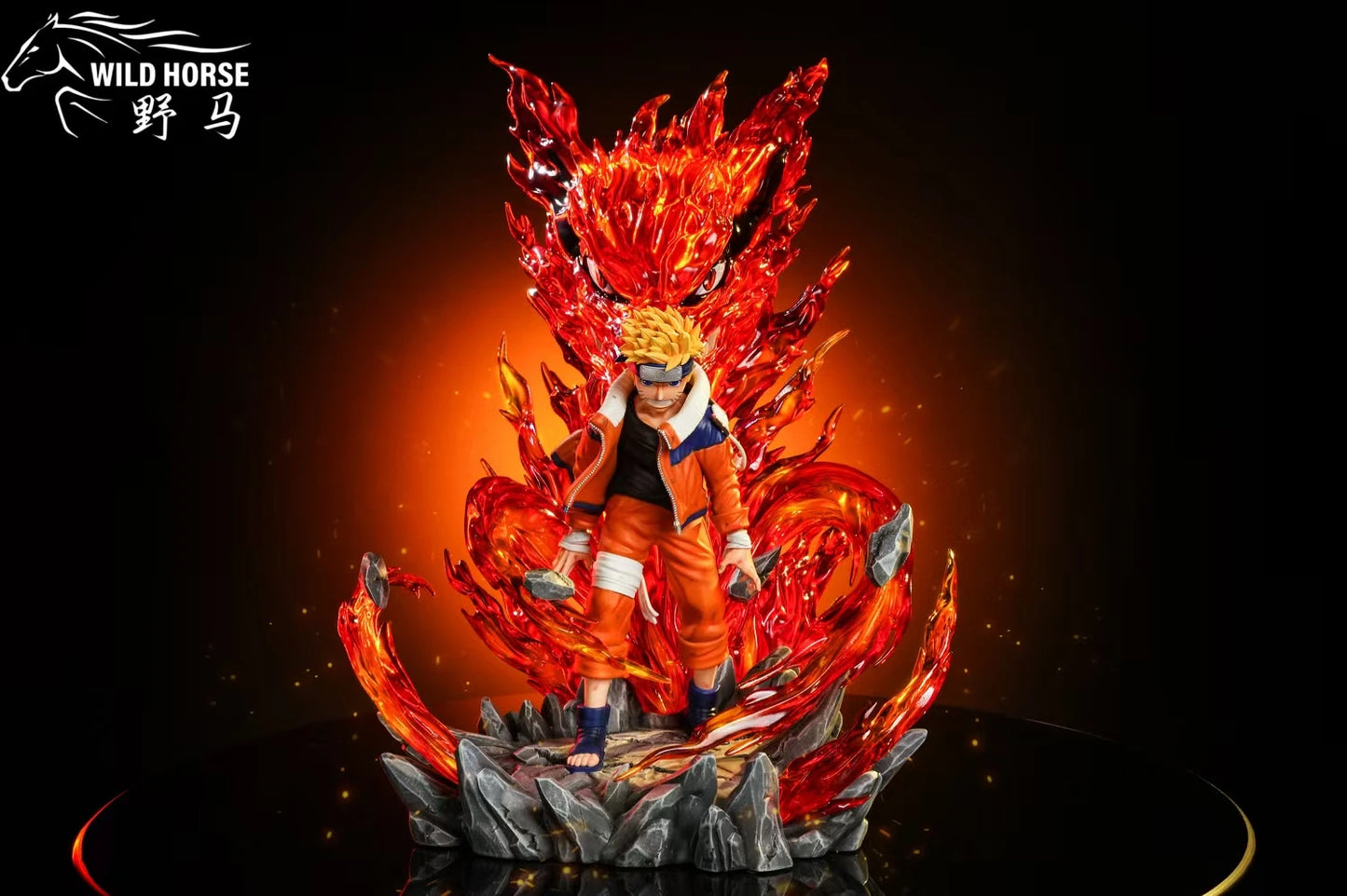 Preventa Resina Naruto Niño (Manto Kurama) Figura Naruto Wild Horse Estudio