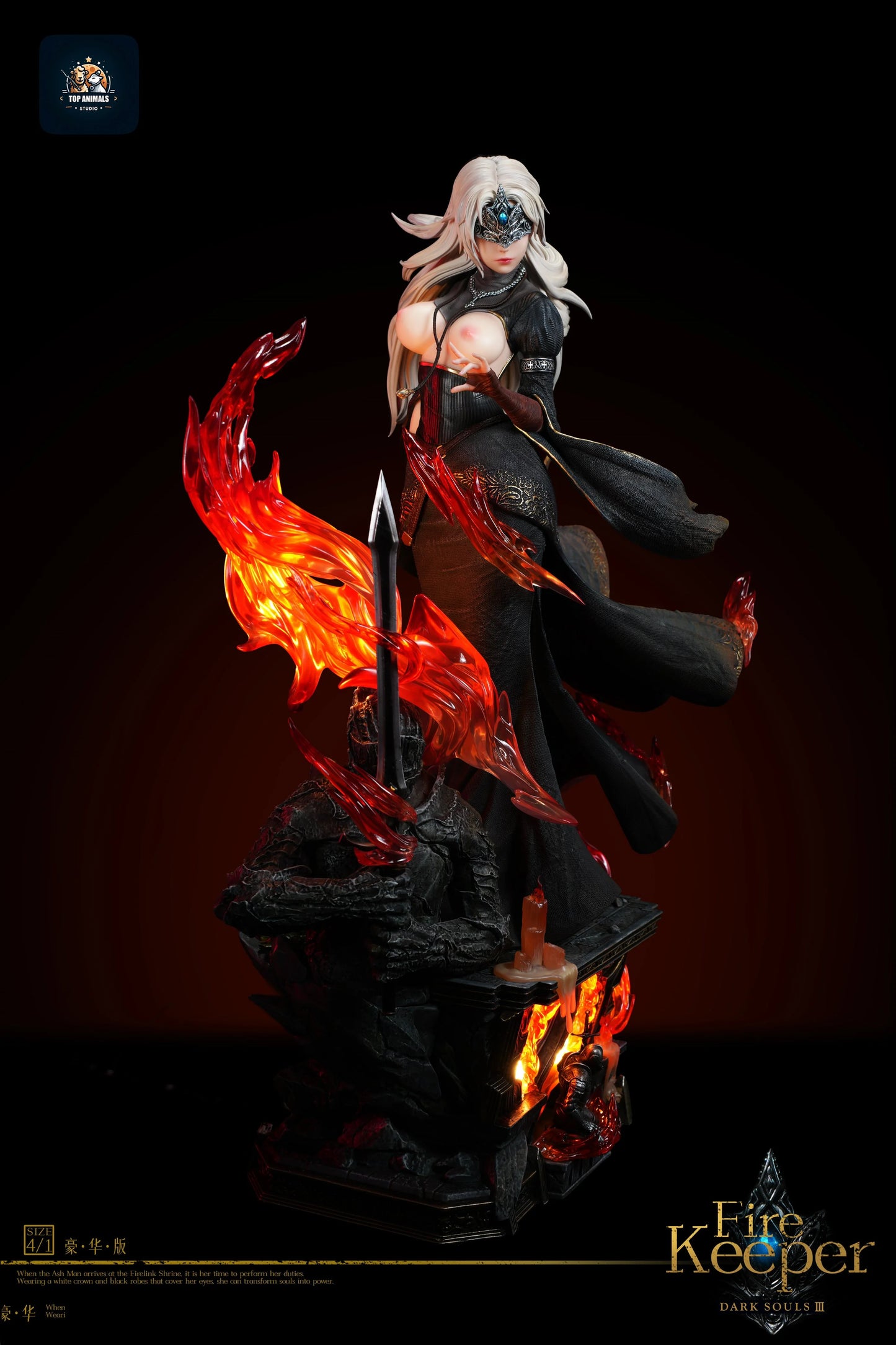 Preventa Resina The Fire Keeper Figura Dark Souls 3 Top Animals Estudio