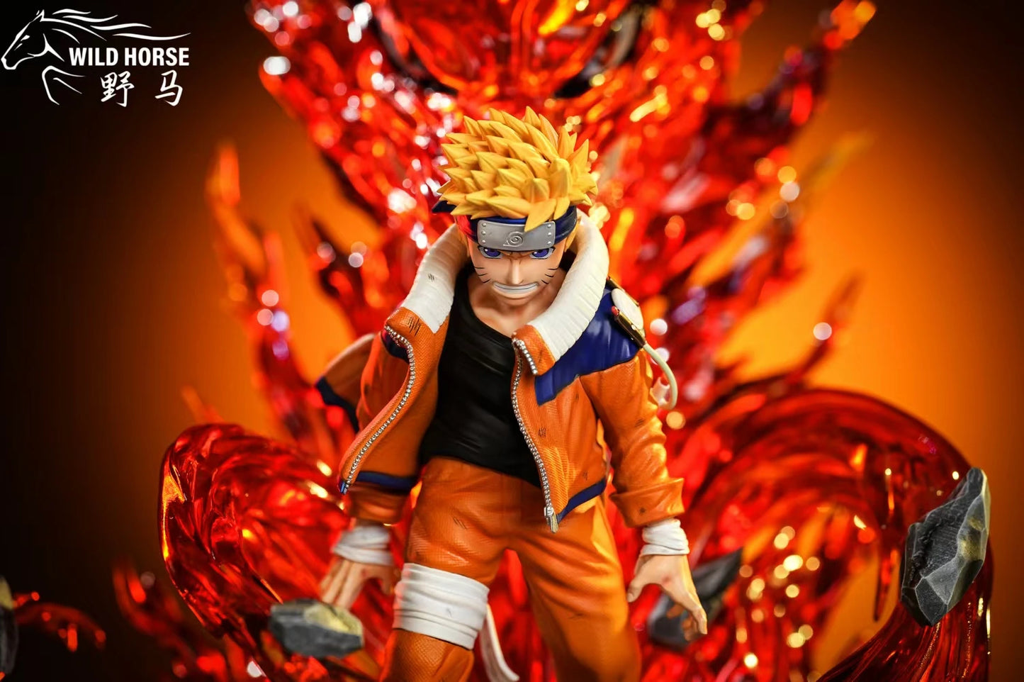 Preventa Resina Naruto Niño (Manto Kurama) Figura Naruto Wild Horse Estudio