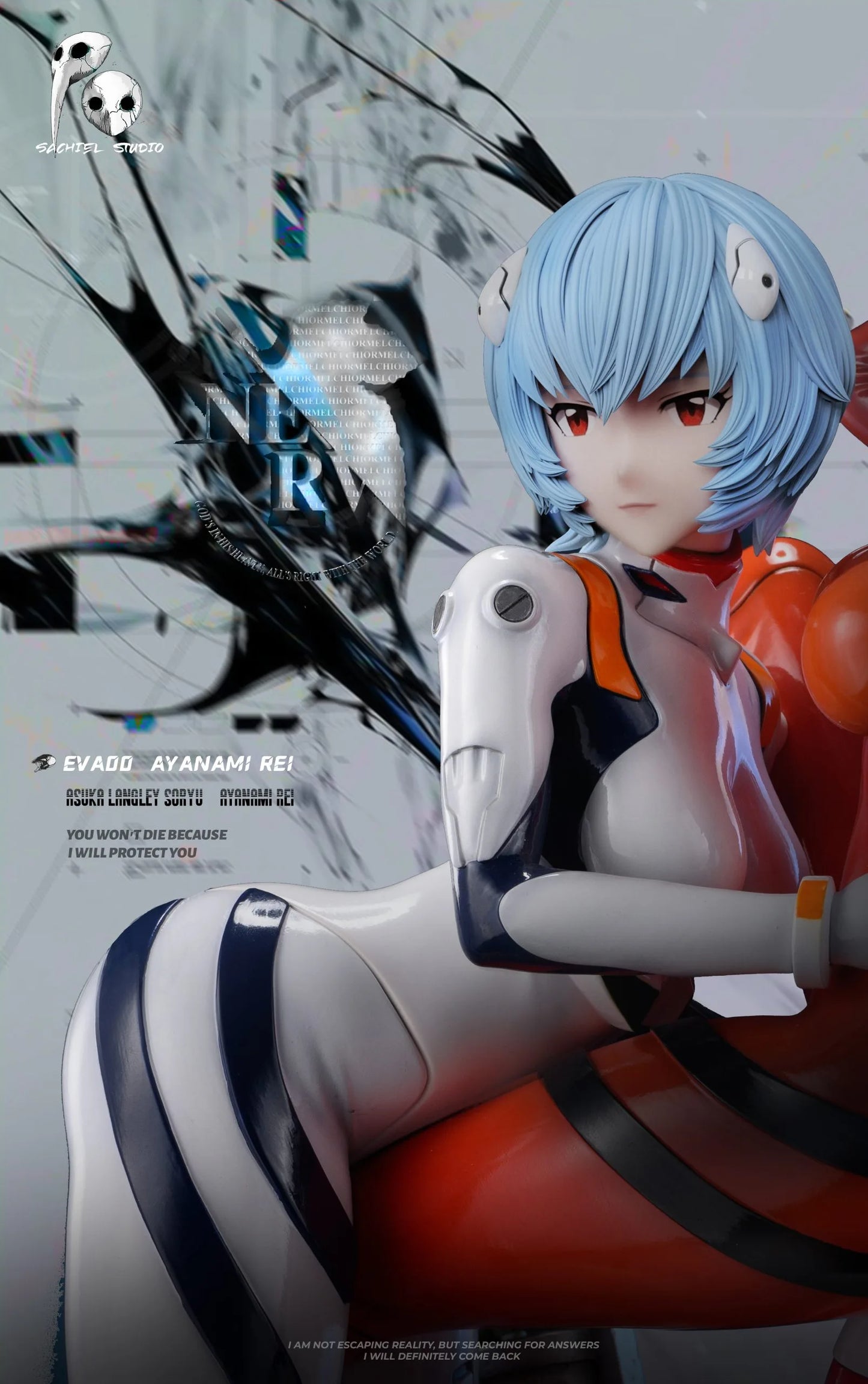 Preventa Resina Asuka Langley & Rei Ayanami Figura Neon Genesis Evangelion SACHIEL Estudio