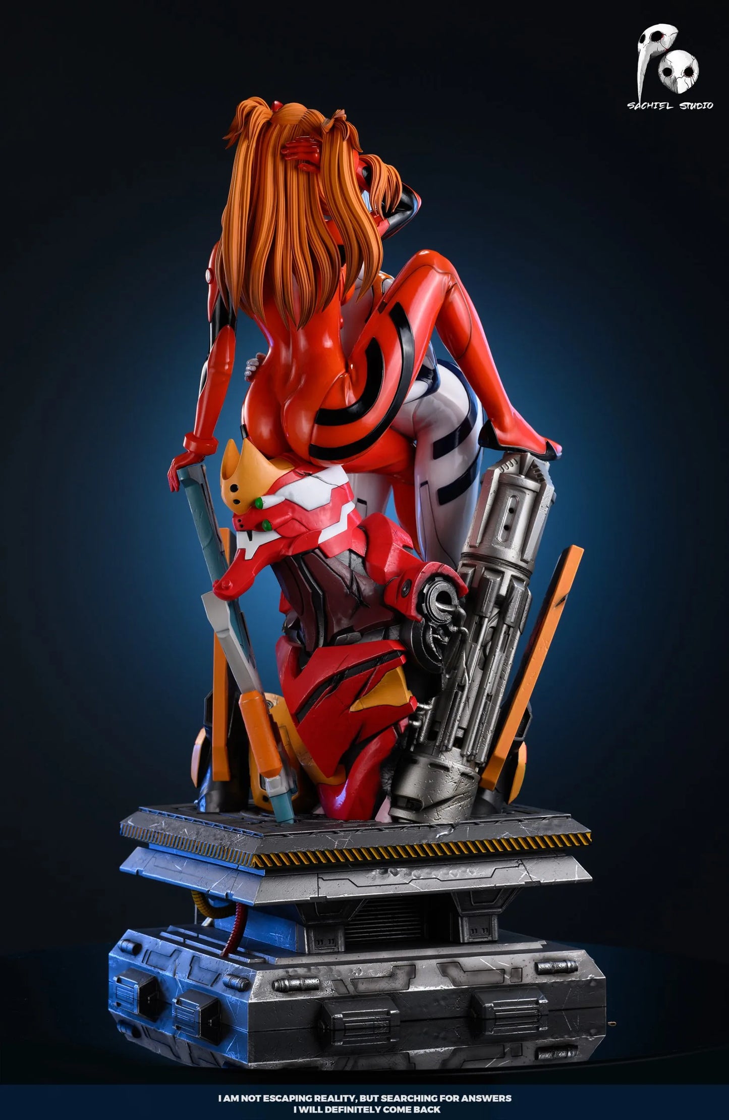 Preventa Resina Asuka Langley & Rei Ayanami Figura Neon Genesis Evangelion SACHIEL Estudio